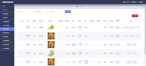 ssm果蔬商品管理系统 vue