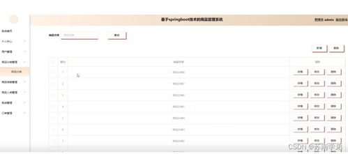 计算机毕业设计springboot商品管理系统o0wvv9